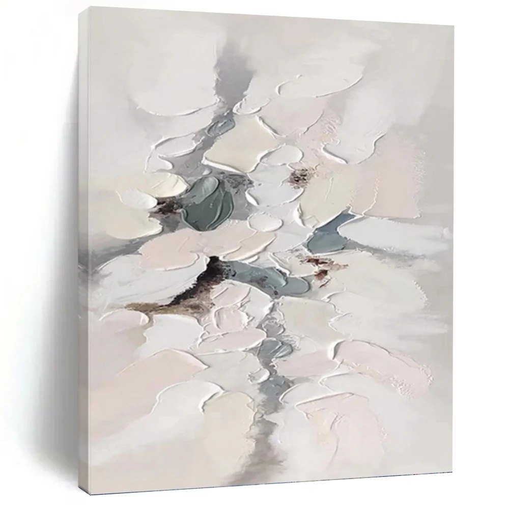 Gray_White_Abstract_Textured_Canvas_Artwork_Y0L79 wall art